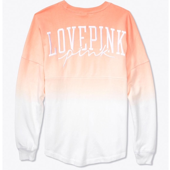 VS PINK DIP DYE OMBRÉ VARSITY CREW - Picture 6 of 6